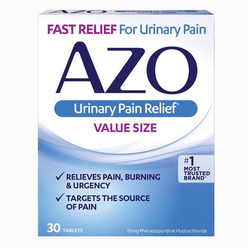 AZO® Urinary Pain Relief 95 mg Strength Penazopyridine Hcl Tablet 30 per Box (1268927_BX) 1/BX