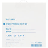 McKesson Patient Belongings Bag 4 X 20 X 20 Inch Polyethylene Snap Closure White (447757_EA) 1/EA