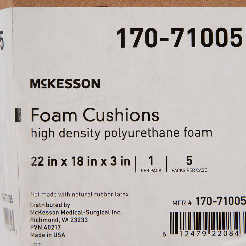 McKesson Seat Cushion 22 W X 18 L X 3 D Inch Polyurethane (1065554_CS) 5/CS