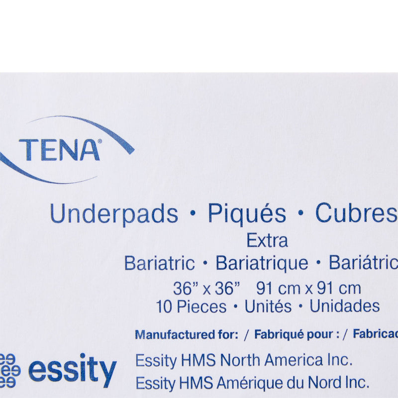TENA® Extra Bariatric Disposable Underpad 36 X 36 Inch Polymer Light Absorbency (765337_CS) 100/CS