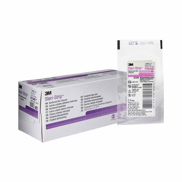 Steri-Strip™ Skin Closure Strip 1/8 X 3 Inch Nonwoven Material Reinforced Strip White (5779_BX) 50/BX