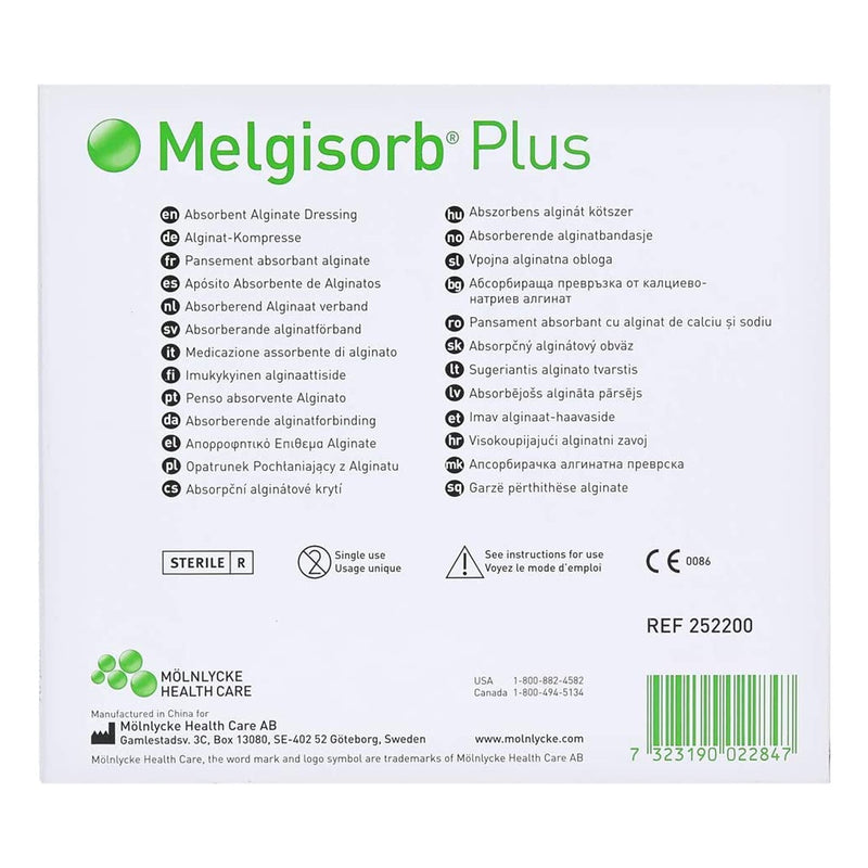 Melgisorb® Plus Alginate Dressing 4 X 4 Inch Square (864915_CS) 100/CS