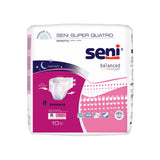 Seni® Super Quatro Unisex Adult Incontinence Brief Regular Disposable Heavy Absorbency (1163837_CS) 40/CS