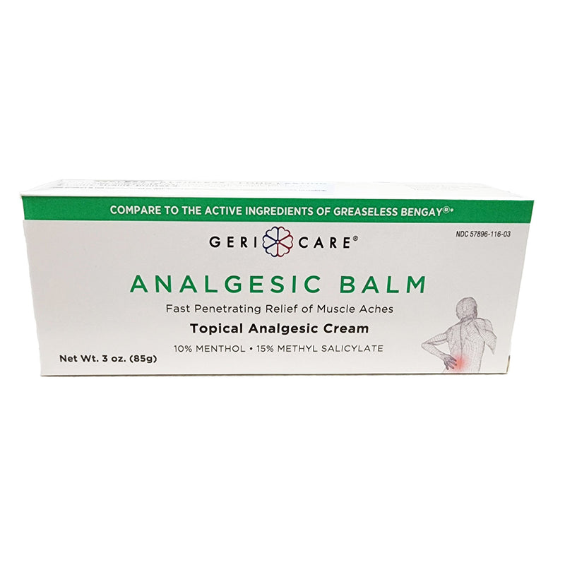 Geri-Care Topical Pain Relief 10% - 15% Strength Menthol / Methyl Salicylate Cream 3 oz. (1243042_EA) 1/EA