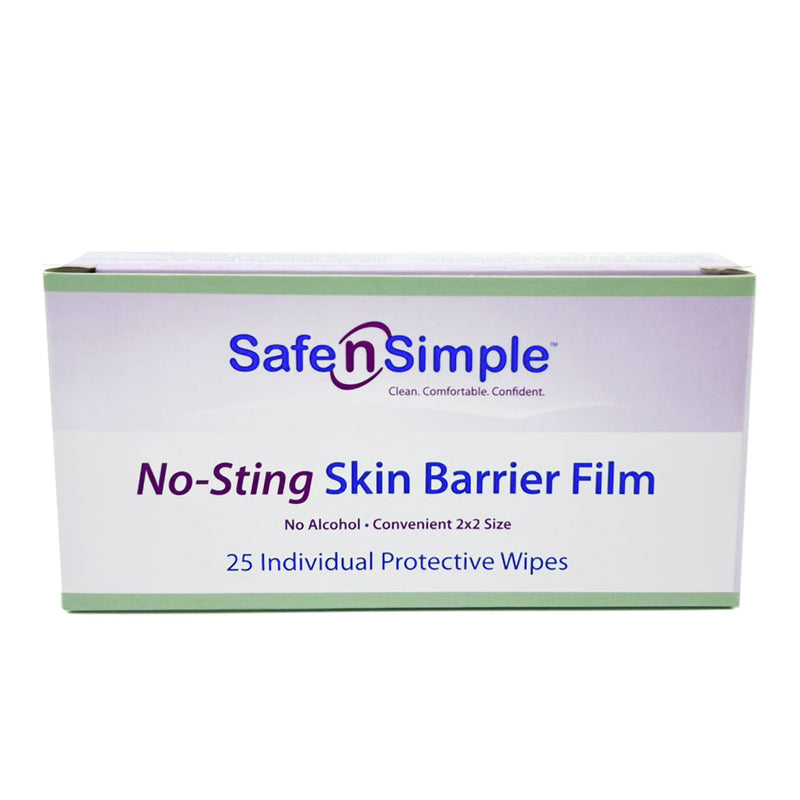 Safe N Simple™ No-Sting Skin Barrier Wipe 60% / 20% Strength Purified Water / Polyvinylpyrrolidone / Glycerin / Propylene Glycol Individual Packet Sterile (869585_EA) 1/EA