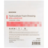 McKesson Foam Dressing 4 X 4 Inch Without Border Film Backing Nonadhesive Square Sterile (1138302_CS) 100/CS