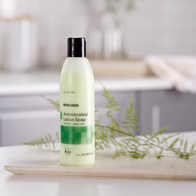 McKesson Antimicrobial Soap Lotion 8 oz. Bottle Herbal Scent (937906_EA) 1/EA