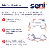 Seni® Super Plus Unisex Adult Incontinence Brief Medium Disposable Heavy Absorbency (1163863_CS) 75/CS