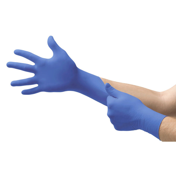Micro-Touch® Nitrile Exam Glove X-Small NonSterile Nitrile Standard Cuff Length Textured Fingertips Blue Chemo Tested (703149_BX) 1/BX
