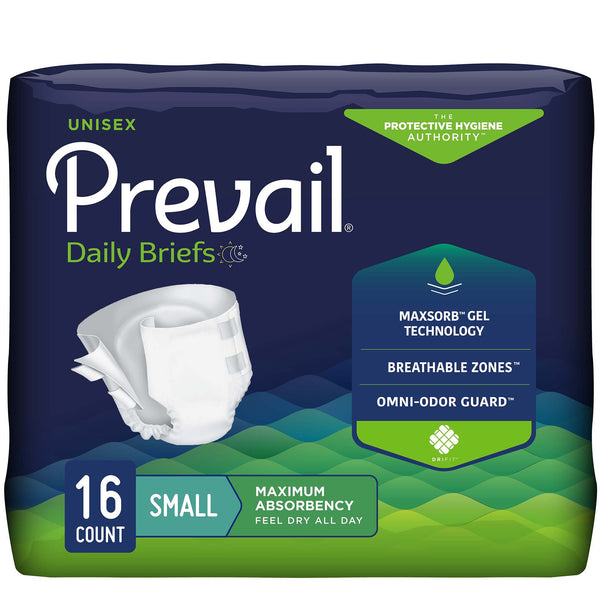 Prevail® Daily Unisex Adult Incontinence Brief Small Disposable Heavy Absorbency (677288_CS) 6/CS