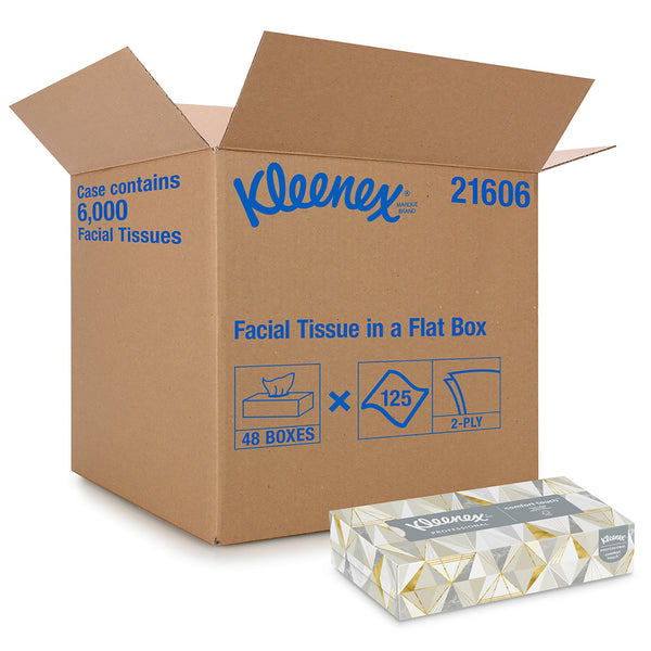 Kleenex® Facial Tissue White 8 X 8-2/5 Inch 125 Count (330644_CS) 6000/CS