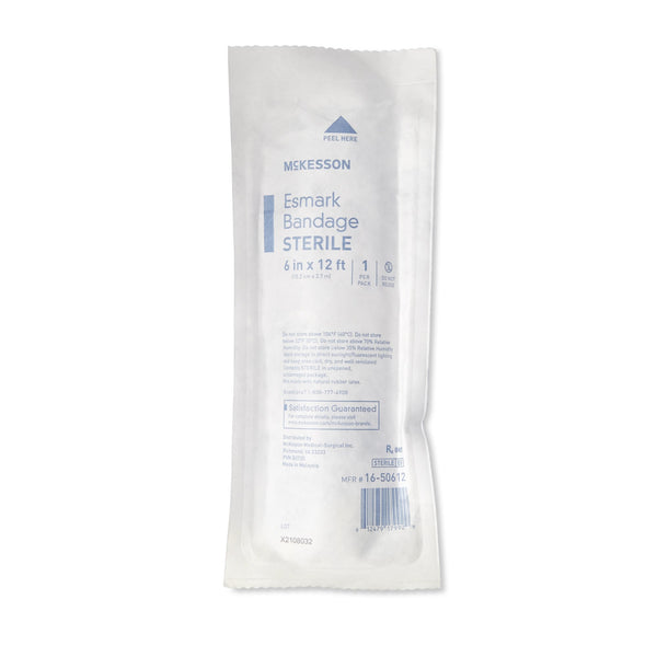 McKesson Esmark Compression Bandage 6 Inch X 4 Yard No Closure Blue Sterile High Compression (372747_EA) 1/EA