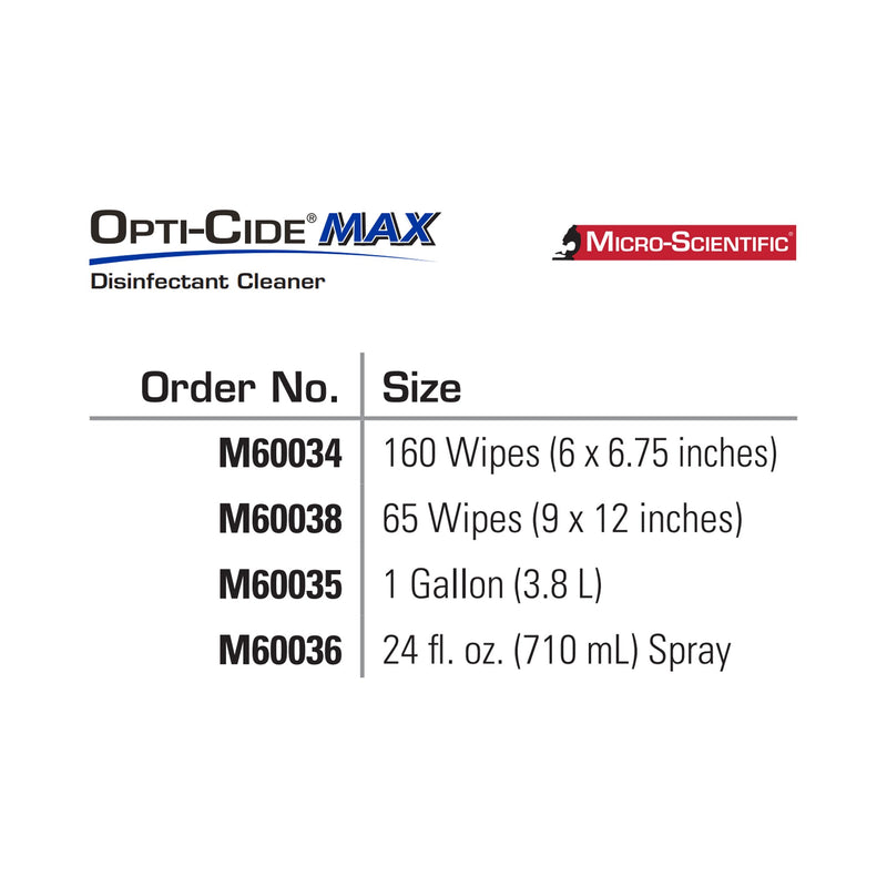 Opti-Cide® Max Surface Disinfectant Cleaner Premoistened Alcohol Based Manual Pull Wipe 160 Count Canister Alcohol Scent NonSterile (1100339_CT) 1/CT