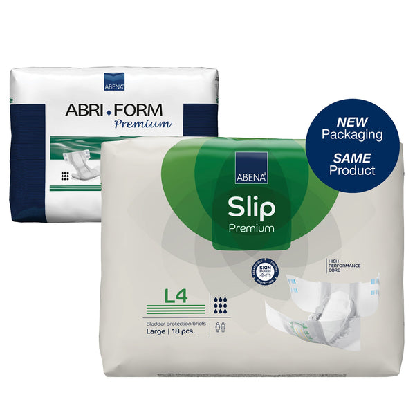 Abena® Slip Premium L4 Unisex Adult Incontinence Brief Large Disposable Heavy Absorbency (1218208_CS) 72/CS