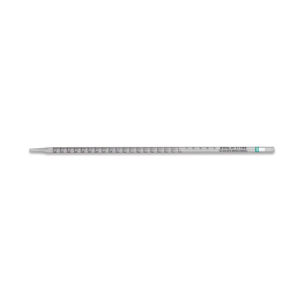 McKesson Serological Pipette 2 mL 0.01 mL Graduation Increments / 0.05 mL Negative Graduations Sterile (1176005_CS) 500/CS