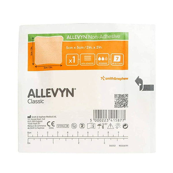 Allevyn Foam Dressing 2 X 2 Inch Without Border Film Backing Nonadhesive Square Sterile (222289_EA) 1/EA