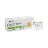 McKesson Adhesive Strip 1 X 1-1/4 Inch Fabric Oval Tan Sterile (1103072_BX) 100/BX