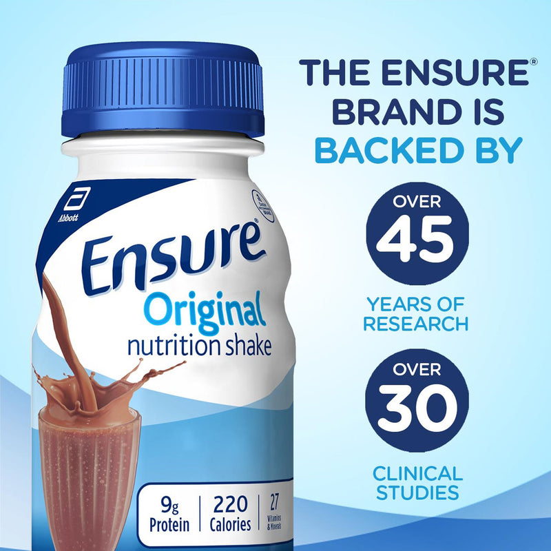 Ensure® Original Shake Oral Supplement Milk Chocolate Flavor Liquid 8 oz. Bottle (649270_EA) 1/EA
