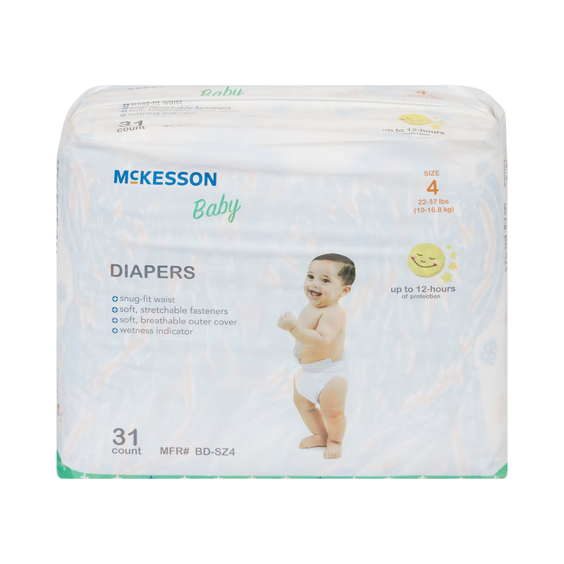 McKesson Unisex Baby Diaper Size 4 Disposable Heavy Absorbency (1144477_BG) 1/BG