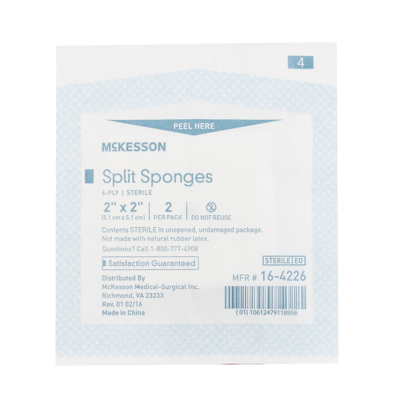 McKesson I.V. Sponge 2 X 2 Inch 6-Ply Sterile 2 per Pack (446055_CS) 700/CS
