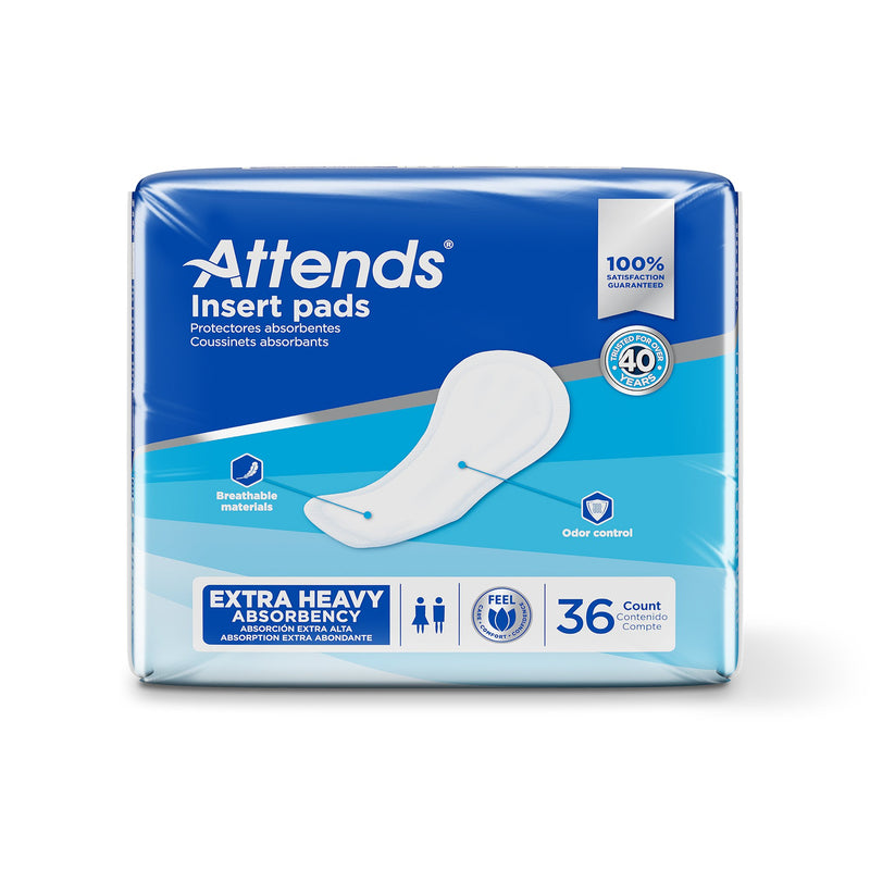 Attends® Insert Pad Incontinence Liner 16-1/2 Inch Length Heavy Absorbency Polymer Core One Size Fits Most (1186543_CS) 144/CS