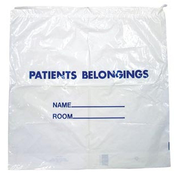DawnMist Patient Belongings Bag 20 X 20 Inch Plastic Drawtape Closure Clear (356436_EA) 1/EA