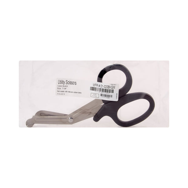 McKesson Utility Scissors 7-1/4 Inch Length Office Grade Stainless Steel / Plastic NonSterile Finger Ring Handle Angled Blunt Tip / Blunt Tip (472589_EA) 1/EA