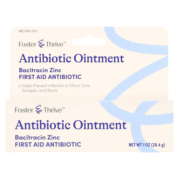 Foster & Thrive™ First Aid Antibiotic Bacitracin Ointment 1 oz. Tube (1244985_EA) 1/EA
