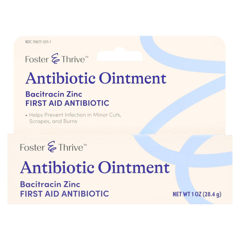 Foster & Thrive™ First Aid Antibiotic Bacitracin Ointment 1 oz. Tube (1244985_EA) 1/EA