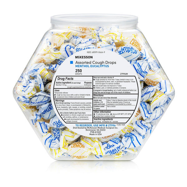 McKesson Brand Cold and Cough Relief 8.6 mg Strength Lozenge 250 per Jar (1111747_CS) 1000/CS
