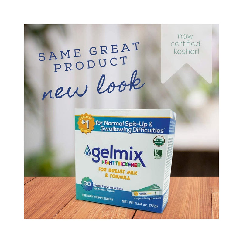 Gelmix® Infant Formula and Breast Milk Thickener 2.4 Gram Individual Packet Unflavored Powder IDDSI Level 1 Slightly Thick (1148667_BX) 30/BX