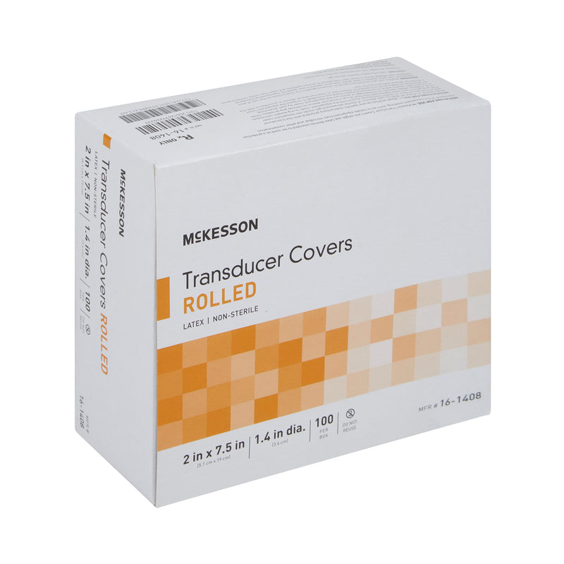 McKesson Ultrasound Probe Cover 1-2/5 X 7-1/2 Inch Latex NonSterile Rolled (1087740_BX) 100/BX