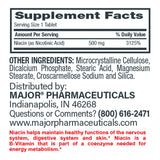 Major® Dietary Supplement Niacin 500 mg Strength Tablet 100 per Bottle (852663_BT) 1/BT