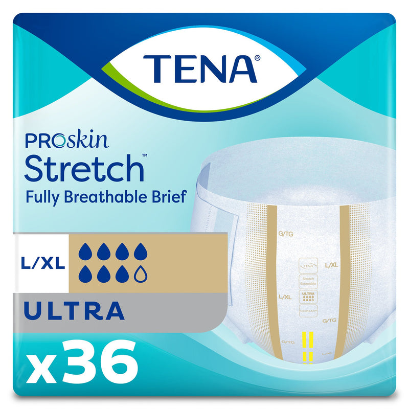 TENA ProSkin Stretch™ Ultra Unisex Adult Incontinence Brief Large / X-Large Disposable Heavy Absorbency (871836_PK) 36/PK