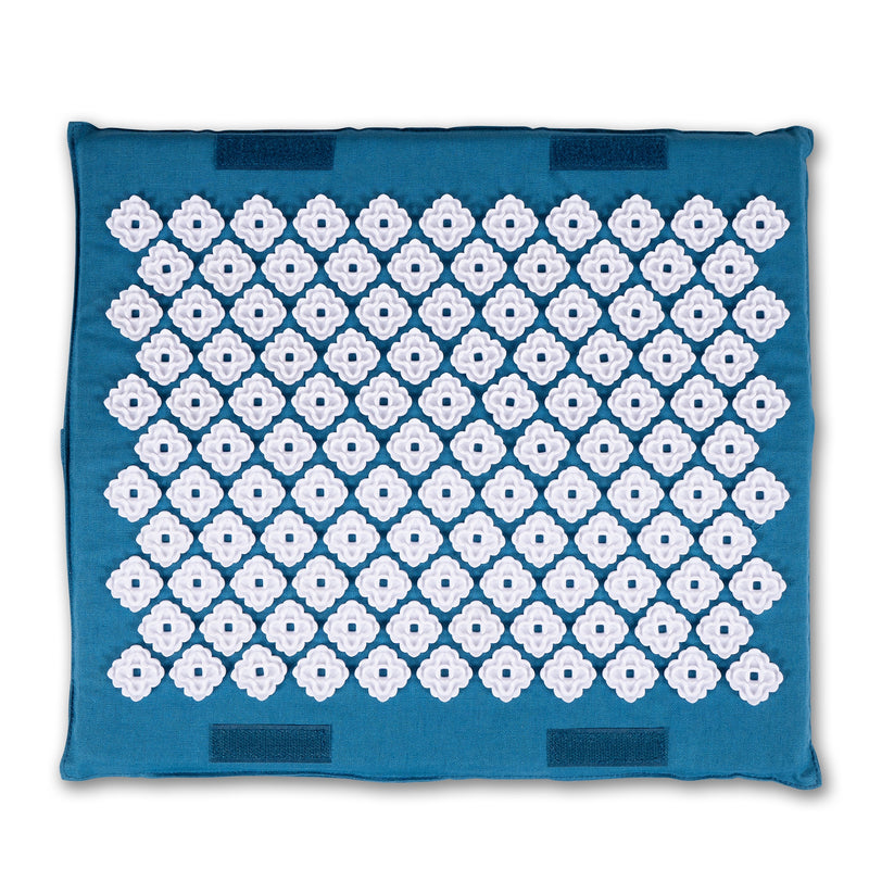 Kanjo Acupressure Foot Mat Sapphire / White Cotton-Linen Fabric / Memory Foam / Plastic 14 X 16 Inch (1236437_EA) 1/EA