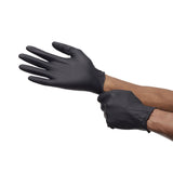 Touch of Life™ Exam Glove X-Large NonSterile Nitrile Textured Fingertips Black Chemo Tested (1175350_BX) 225/BX
