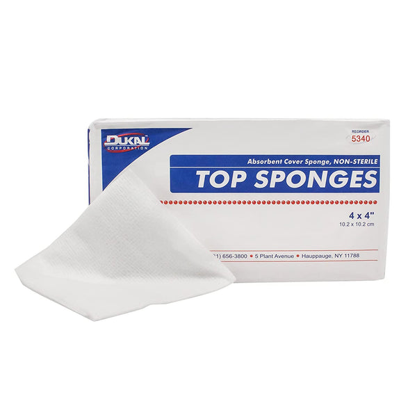 Dukal™ Cellulose Filled Nonwoven Sponge 4 X 4 Inch 8-Ply NonSterile 100 per pack (768870_PK) 100/PK
