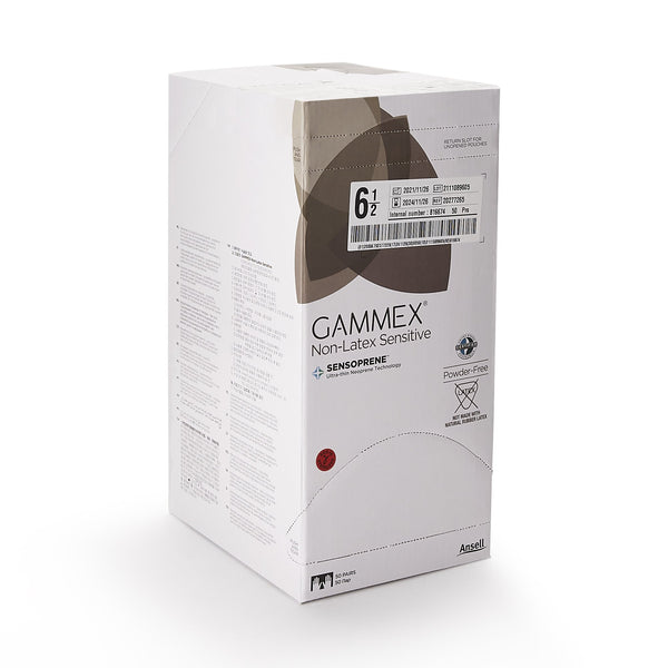 GAMMEX® Non-Latex Sensitive Surgical Glove Size 6.5 Sterile Polychloroprene Standard Cuff Length Micro-Textured Cream Chemo Tested (833673_BX) 50/BX