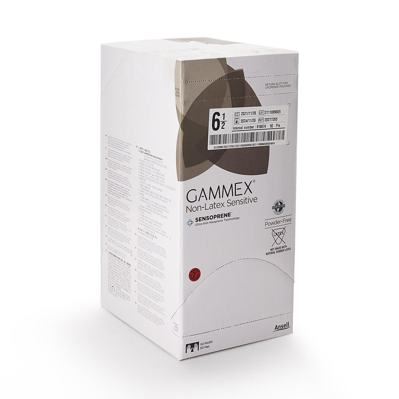 GAMMEX® Non-Latex Sensitive Surgical Glove Size 6.5 Sterile Polychloroprene Standard Cuff Length Micro-Textured Cream Chemo Tested (833673_CS) 200/CS