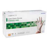 McKesson Confiderm® CL Exam Glove X-Small NonSterile Latex Standard Cuff Length Textured Fingertips Ivory Not Rated (921591_BX) 100/BX