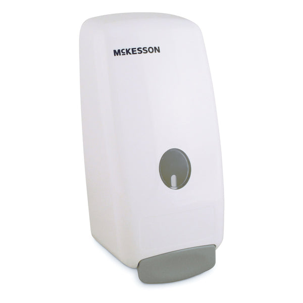 McKesson Soap Dispenser White Plastic Manual Push 1000 mL Wall Mount (468279_EA) 1/EA