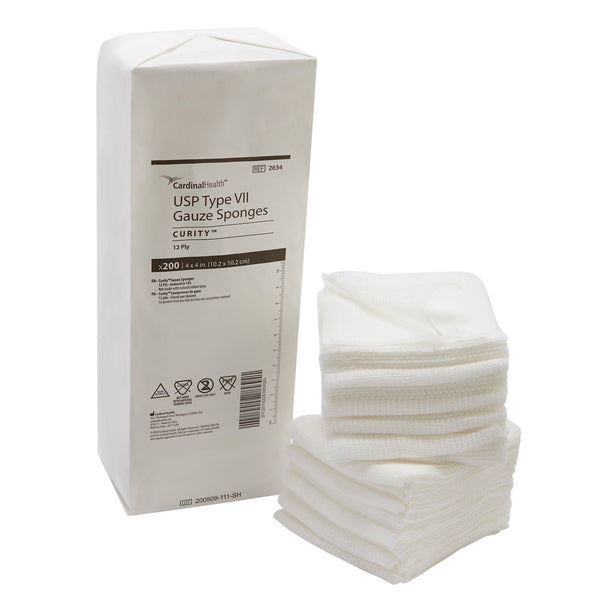 Curity™ Gauze Sponge 4 X 4 Inch 12-Ply NonSterile 200 per Pack (10001_BG) 200/BG