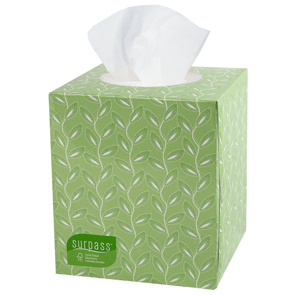 Surpass Boutique Facial Tissue White 8 X 8-3/10 Inch 110 Count (554083_CS) 36/CS