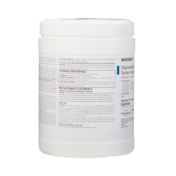 McKesson Surface Disinfectant Premoistened Manual Pull Wipe 160 Count Canister Alcohol Scent NonSterile (880563_CS) 12/CS