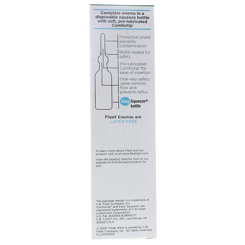 Fleet® Enema 7.8 oz. 19 Gram - 7 Gram Strength Monobasic Sodium Phosphate / Dibasic Sodium Phosphate (776922_EA) 1/EA