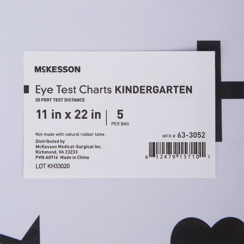 McKesson Preschool Eye Test Chart 20 Foot Distance Acuity Test (1038454_EA) 1/EA