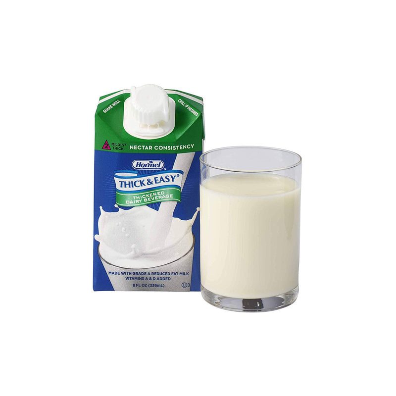 Thick & Easy® Dairy Thickened Beverage 8 oz. Carton Milk Flavor Liquid IDDSI Level 2 Mildly Thick (918995_CS) 27/CS