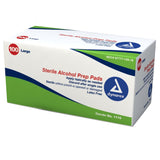 Dynarex® Alcohol Prep Pad 70% Strength Isopropyl Alcohol Individual Packet Large Sterile (864525_CS) 1000/CS