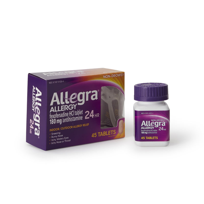 Allegra® Allergy Relief 180 mg Strength Tablet 45 per Box (803857_BT) 1/BT