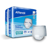 Attends® Bariatric Unisex Adult Absorbent Underwear Pull On with Tear Away Seams 2X-Large Disposable Heavy Absorbency (950228_BG) 12/BG